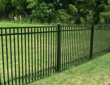 [150 Feet Of Fence] 6' Tall Black Ornamental Aluminum Flat Top Complete Fence Package