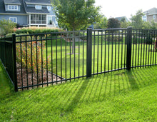 [100 Feet Of Fence] 4' Tall Black Ornamental Aluminum Flat Top Complete Fence Package