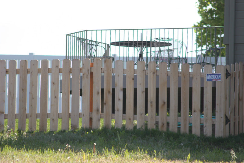 [75 Feet Of Fence] 4' Tall Cedar Wood Picket Complete Fence Package