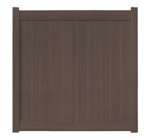 6' x 6' Chestnut Brown Single Swing Vinyl Gate (AFC-025si)