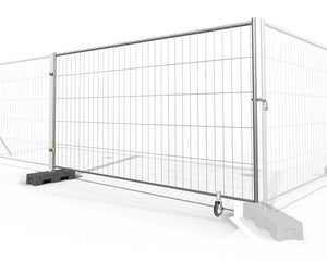 Anti-Climb Temporary Fence Panel - 6'6" Tall x 11'6" Wide: Single Swing Gate Kit