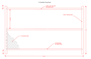 Temporary Fence Panel - 8'6" Tall x 8' Wide Panel