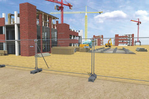 Anti-Climb Temporary Fence Panel - 6'6" Tall x 11'6" Wide