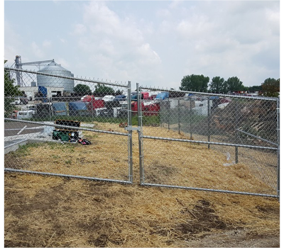 48" Tall - Commercial Chain Link Double Drive Gate - 8' x 4'