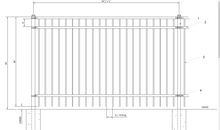 [75' Length] 5' Ornamental Flat Top Complete Fence Package