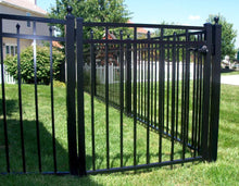 3-1/2' Aluminum Ornamental Single Swing Gate - Flat Top Series C - No Arch