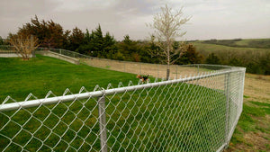 [75' Length] 5' Galvanized Chain Link Complete Fence Package