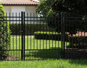 7' Aluminum Ornamental Single Swing Gate - Spear Top Series H - No Arch