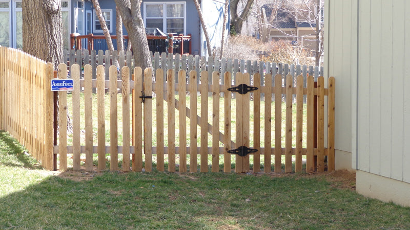 [350 Feet Of Fence] 4' Tall Cedar Wood Picket Complete Fence Package