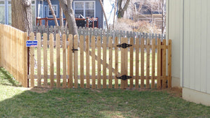 [50 Feet Of Fence] 4' Tall Cedar Wood Picket Complete Fence Package