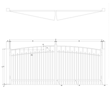 Over Arch Alternating Picket Gate