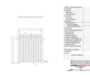 60" x 72" Spear Top Single Swing Gate